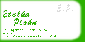 etelka plohn business card